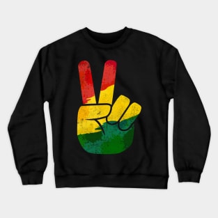 Peace Hand Sign Juneteenth Freedom Day Black Pride Crewneck Sweatshirt